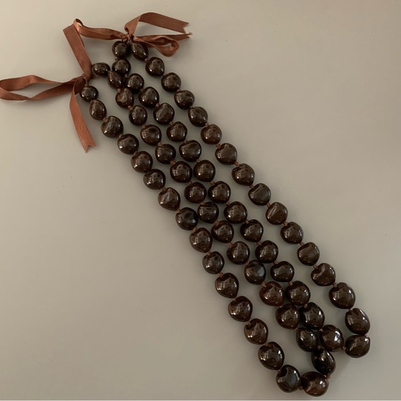🔥5/$20🔥 Kukui Nut Hawaiian Lei set of 2 - Picture 6 of 6